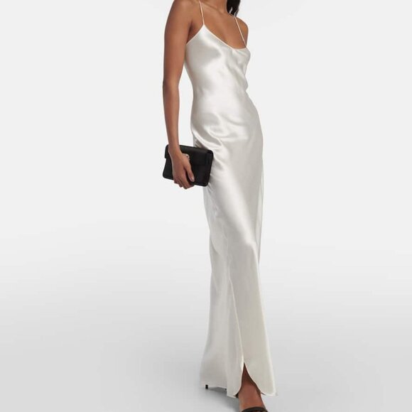NWT$595 Nili Lotan Cami Silk Charmeuse Gown Maxi Dress XL (12-14) - Picture 1 of 16